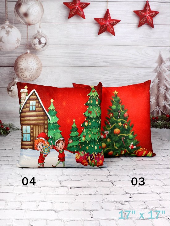 Holiday Print Cushion Cover